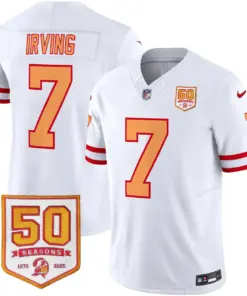 Tampa Bay Buccaneers Nike Throwback 50th Season Patch Vapor Limited Stitched Jersey - Orange - Image 32