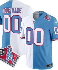 Tennessee Titans Nike 1997 Throwback Vapor Custom Limited Stitched Jersey - White - Image 3