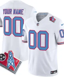 Tennessee Titans Nike 1997 Throwback Vapor Custom Limited Stitched Jersey - White