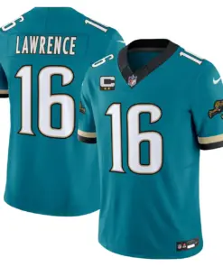 Alternative view of Jacksonville Jaguars Nike Throwback Vapor Limited Stitched Jersey - Teal