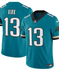 Jacksonville Jaguars Nike Throwback Vapor Limited Stitched Jersey - Teal - Image 5