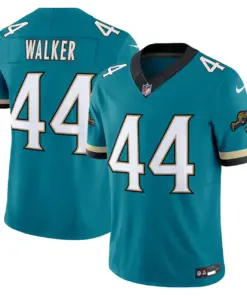 Jacksonville Jaguars Nike Throwback Vapor Limited Stitched Jersey - Teal - Image 6