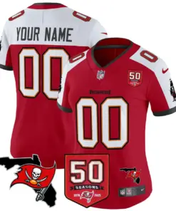 Tampa Bay Buccaneers Nike 50th Season Patch Vapor Custom Limited Stitched Jersey - Anthracite - Image 8