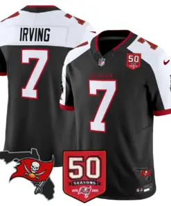Tampa Bay Buccaneers Nike 50th Season Patch Vapor Limited Stitched Jersey - Anthracite - Image 7
