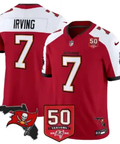 Tampa Bay Buccaneers Nike 50th Season Patch Vapor Limited Stitched Jersey - Anthracite - Image 16