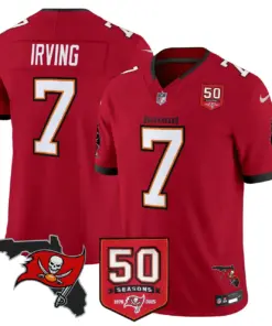 Tampa Bay Buccaneers Nike 50th Season Patch Vapor Limited Stitched Jersey - Anthracite - Image 23