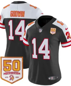 Tampa Bay Buccaneers Nike Women's Throwback 50th Season Patch Vapor Limited Stitched Jersey - Orange - Image 11