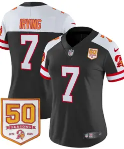 Tampa Bay Buccaneers Nike Women's Throwback 50th Season Patch Vapor Limited Stitched Jersey - Orange - Image 14