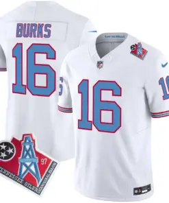 Tennessee Titans Nike 1997 Throwback Vapor Limited Stitched Jersey Ward - White - Image 6