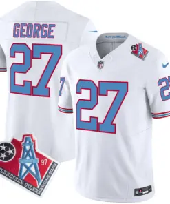 Tennessee Titans Nike 1997 Throwback Vapor Limited Stitched Jersey Ward - White - Image 9