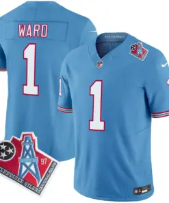 Tennessee Titans Nike 1997 Throwback Vapor Limited Stitched Jersey Ward - White - Image 10