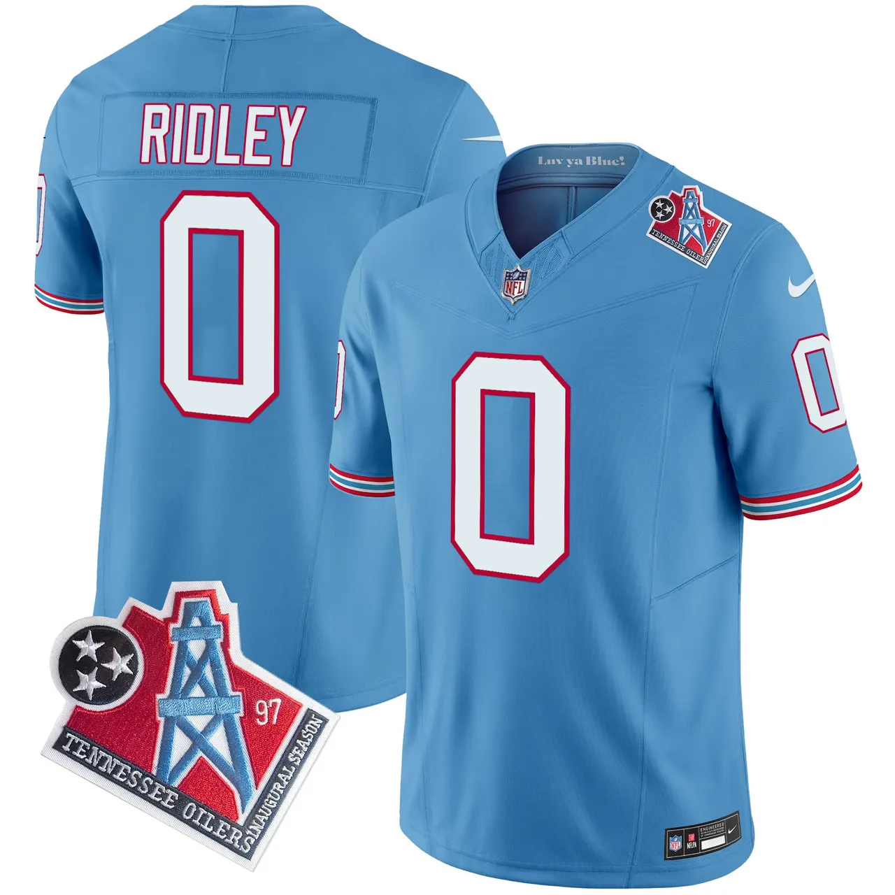 Tennessee Titans Nike 1997 Throwback Vapor Limited Stitched Jersey Ward - White - Image 14