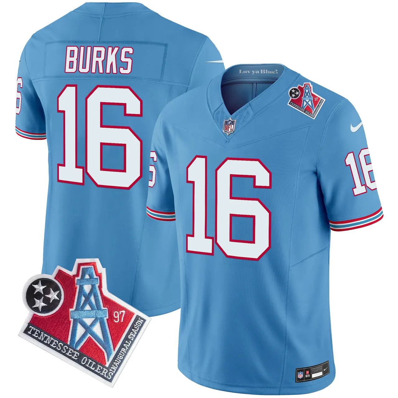 Tennessee Titans Nike 1997 Throwback Vapor Limited Stitched Jersey Ward - White - Image 15