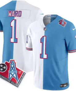 Tennessee Titans Nike 1997 Throwback Vapor Limited Stitched Jersey Ward - White - Image 19