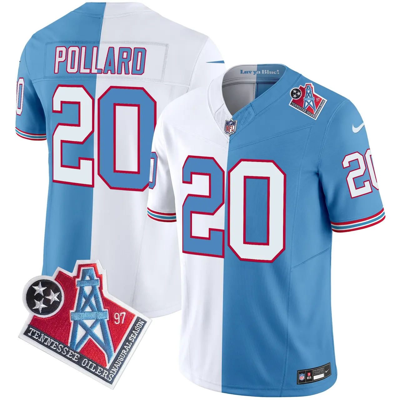 Tennessee Titans Nike 1997 Throwback Vapor Limited Stitched Jersey Ward - White - Image 22