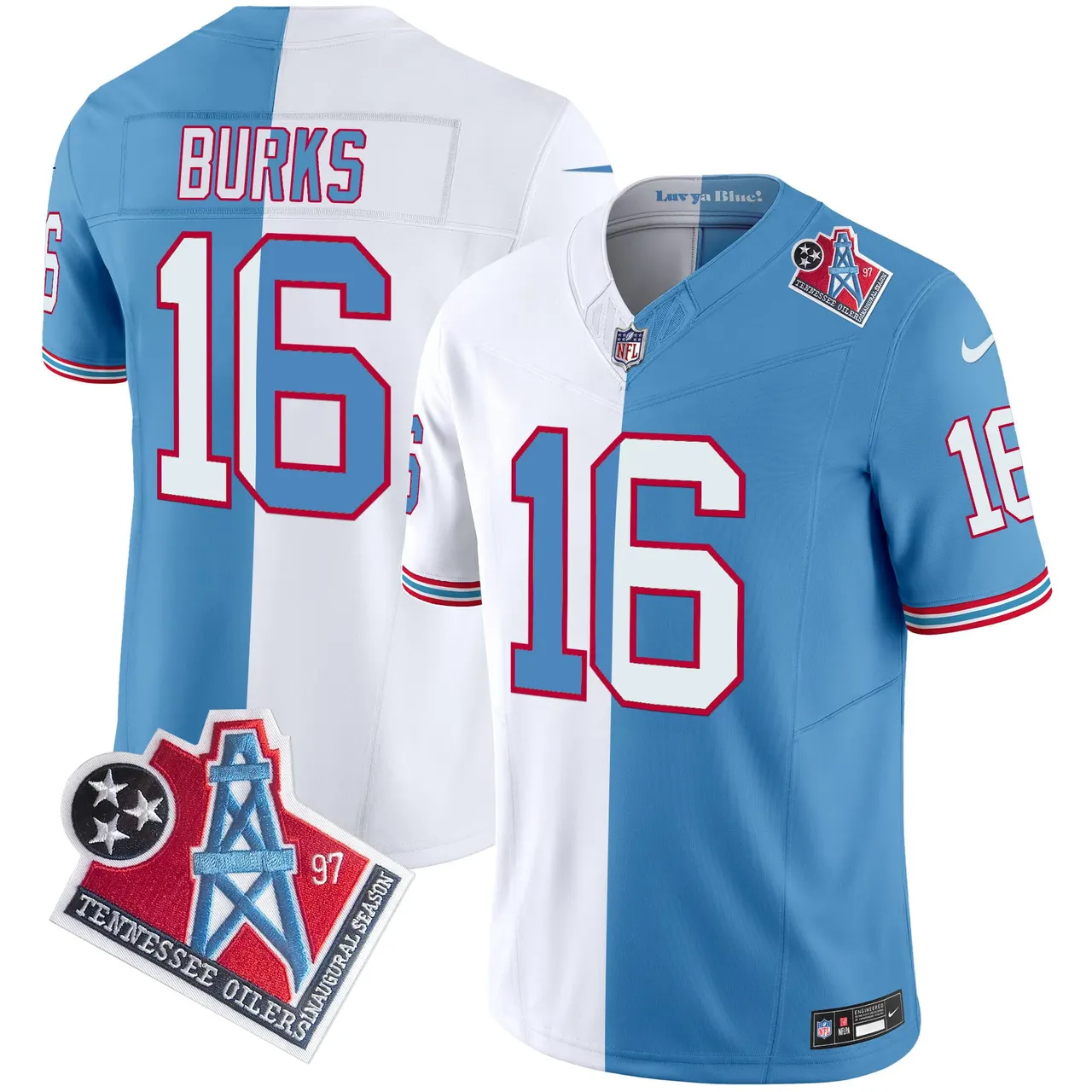 Tennessee Titans Nike 1997 Throwback Vapor Limited Stitched Jersey Ward - White - Image 24
