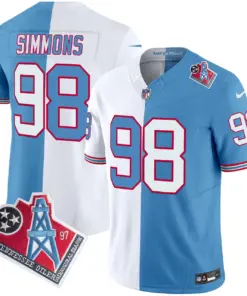 Tennessee Titans Nike 1997 Throwback Vapor Limited Stitched Jersey Ward - White - Image 25