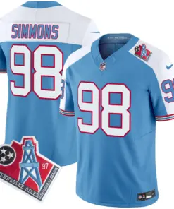 Tennessee Titans Nike 1997 Throwback Vapor Limited Stitched Jersey Ward - White - Image 34