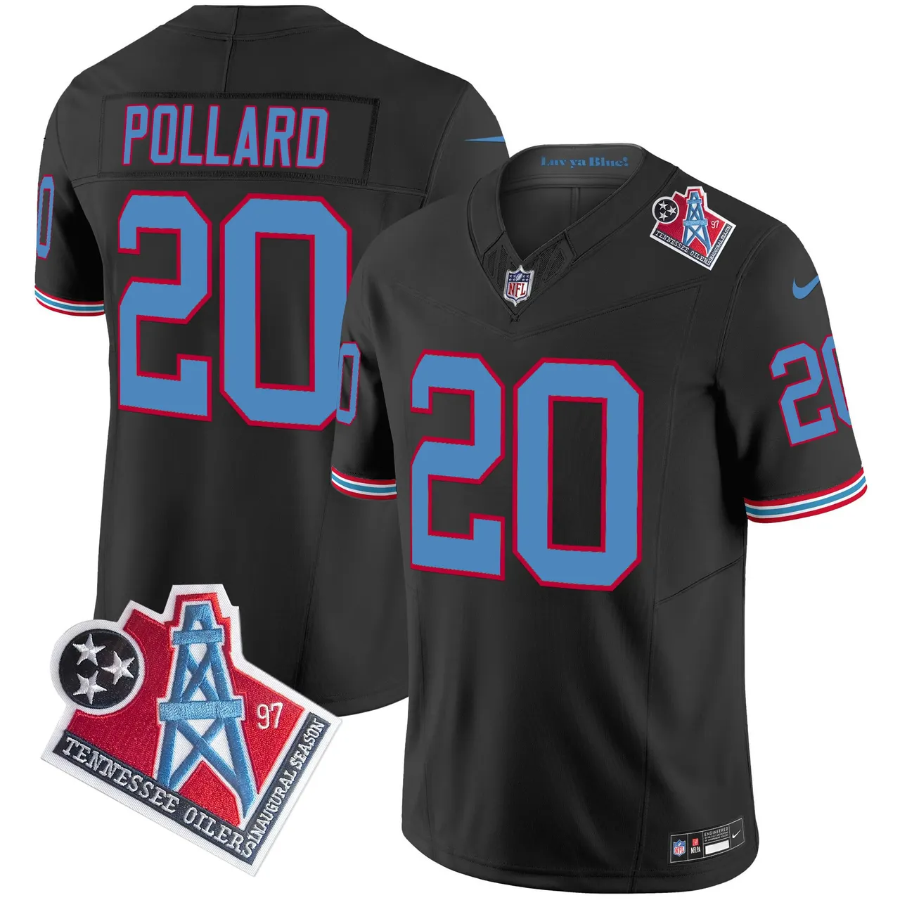 Tennessee Titans Nike 1997 Throwback Vapor Limited Stitched Jersey Ward - White - Image 40