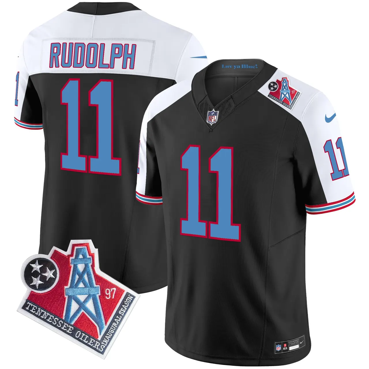 Tennessee Titans Nike 1997 Throwback Vapor Limited Stitched Jersey Ward - White - Image 47