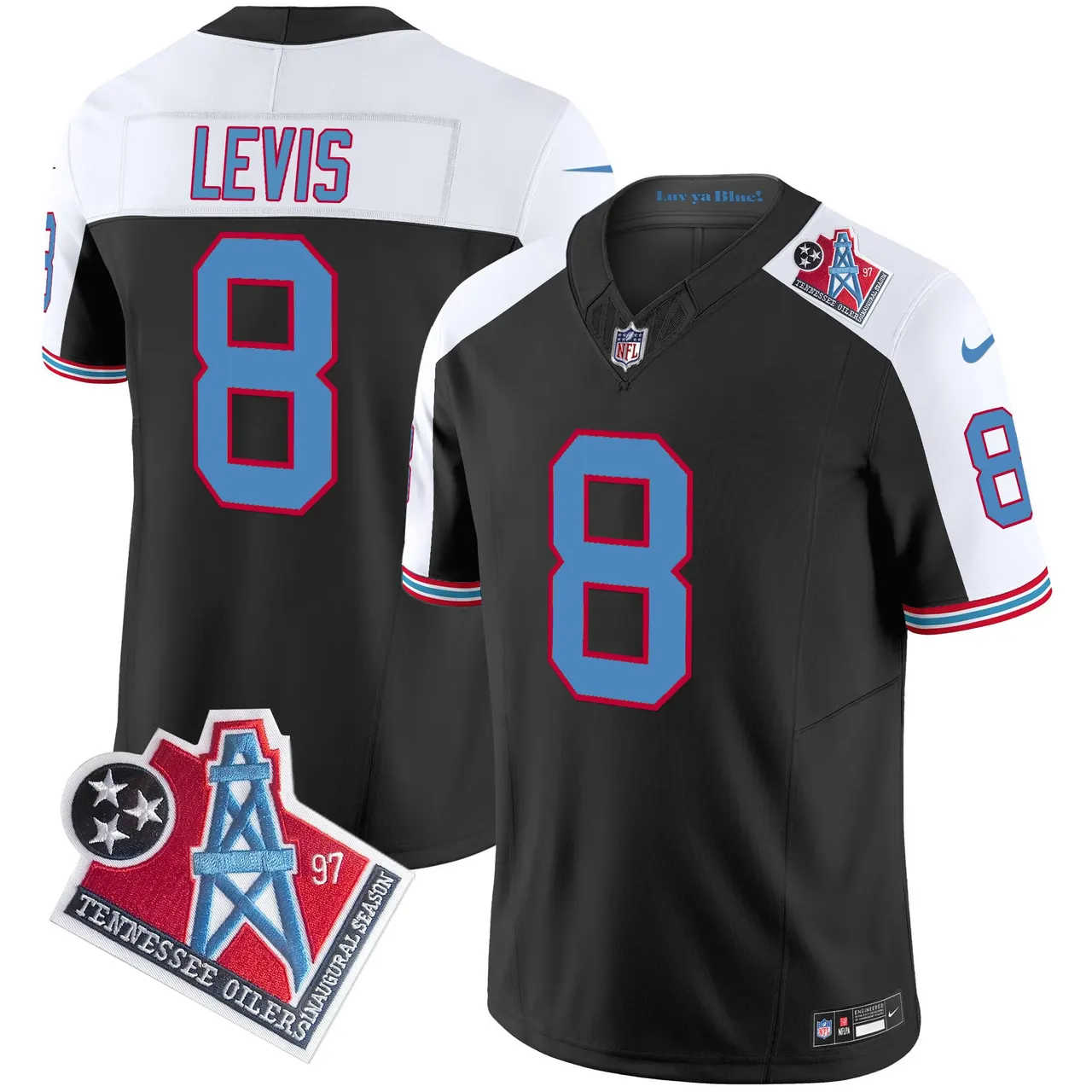 Tennessee Titans Nike 1997 Throwback Vapor Limited Stitched Jersey Ward - White - Image 48