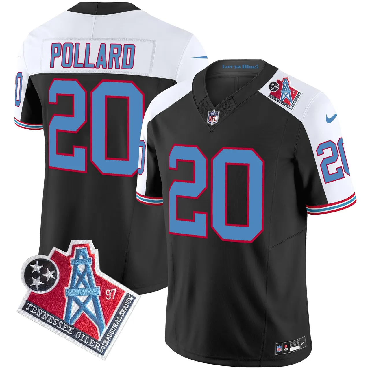 Tennessee Titans Nike 1997 Throwback Vapor Limited Stitched Jersey Ward - White - Image 49