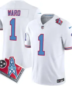Tennessee Titans Nike 1997 Throwback Vapor Limited Stitched Jersey Ward - White