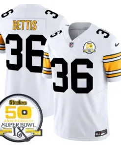 Sawyer Pittsburgh Steelers Nike 50th Anniversary Super Bowl IX Patch Vapor Limited Stitched Jersey - Black - Image 19