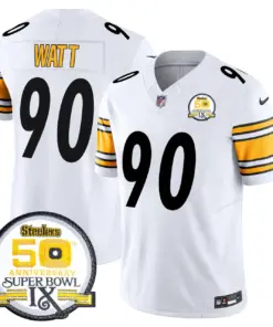 Sawyer Pittsburgh Steelers Nike 50th Anniversary Super Bowl IX Patch Vapor Limited Stitched Jersey - Black - Image 33