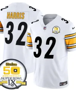 Sawyer Pittsburgh Steelers Nike 50th Anniversary Super Bowl IX Patch Vapor Limited Stitched Jersey - Black - Image 38