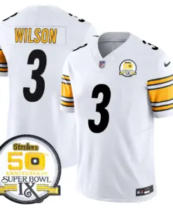 Sawyer Pittsburgh Steelers Nike 50th Anniversary Super Bowl IX Patch Vapor Limited Stitched Jersey - Black - Image 40