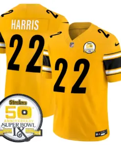 Sawyer Pittsburgh Steelers Nike 50th Anniversary Super Bowl IX Patch Vapor Limited Stitched Jersey - Black - Image 45
