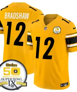 Sawyer Pittsburgh Steelers Nike 50th Anniversary Super Bowl IX Patch Vapor Limited Stitched Jersey - Black - Image 47