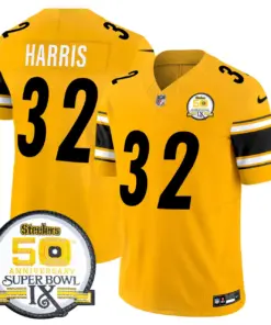 Sawyer Pittsburgh Steelers Nike 50th Anniversary Super Bowl IX Patch Vapor Limited Stitched Jersey - Black - Image 48