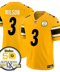 Sawyer Pittsburgh Steelers Nike 50th Anniversary Super Bowl IX Patch Vapor Limited Stitched Jersey - Black - Image 50