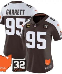 Watson Cleveland Browns Nike Women's Home Patch Jim Vapor Limited Stitched Jersey - Brown - Image 5
