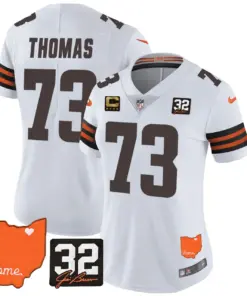 Watson Cleveland Browns Nike Women's Home Patch Jim Vapor Limited Stitched Jersey - Brown - Image 15