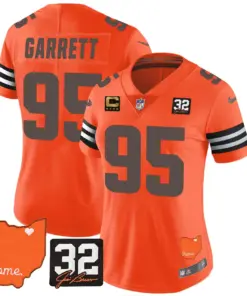 Watson Cleveland Browns Nike Women's Home Patch Jim Vapor Limited Stitched Jersey - Brown - Image 23