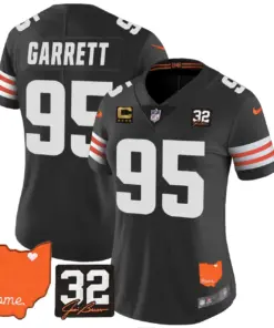 Watson Cleveland Browns Nike Women's Home Patch Jim Vapor Limited Stitched Jersey - Brown - Image 29