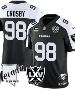 Las Vegas Raiders Nike 2025 65th Anniversary Vapor Limited Stitched Jersey - Black - Image 4