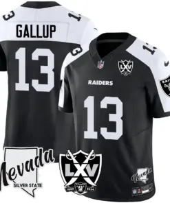 Las Vegas Raiders Nike 2025 65th Anniversary Vapor Limited Stitched Jersey - Black - Image 6