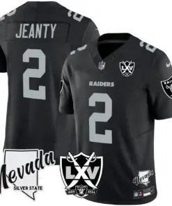 Las Vegas Raiders Nike 2025 65th Anniversary Vapor Limited Stitched Jersey - Black - Image 8