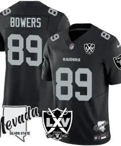 Las Vegas Raiders Nike 2025 65th Anniversary Vapor Limited Stitched Jersey - Black - Image 10