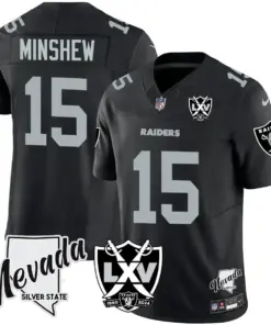 Las Vegas Raiders Nike 2025 65th Anniversary Vapor Limited Stitched Jersey - Black - Image 12