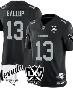 Las Vegas Raiders Nike 2025 65th Anniversary Vapor Limited Stitched Jersey - Black - Image 13