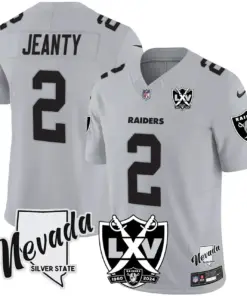 Las Vegas Raiders Nike 2025 65th Anniversary Vapor Limited Stitched Jersey - Black - Image 15