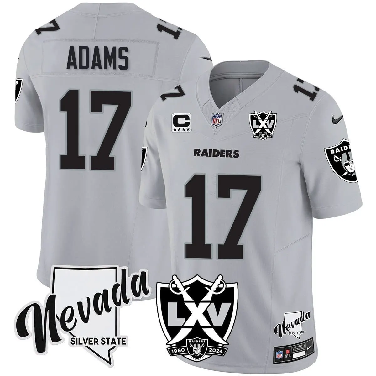 Las Vegas Raiders Nike 2025 65th Anniversary Vapor Limited Stitched Jersey - Black - Image 16