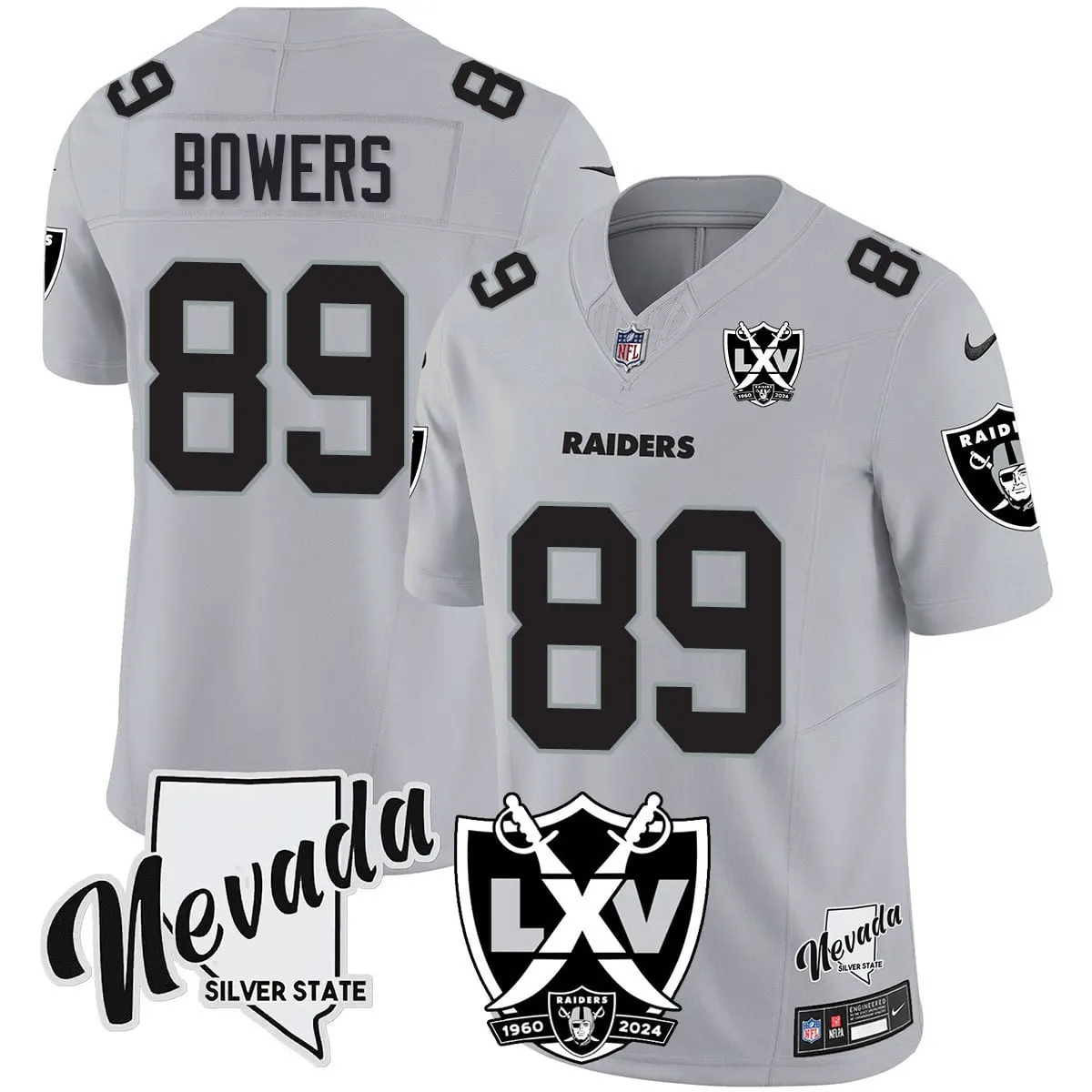 Las Vegas Raiders Nike 2025 65th Anniversary Vapor Limited Stitched Jersey - Black - Image 17
