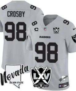 Las Vegas Raiders Nike 2025 65th Anniversary Vapor Limited Stitched Jersey - Black - Image 18