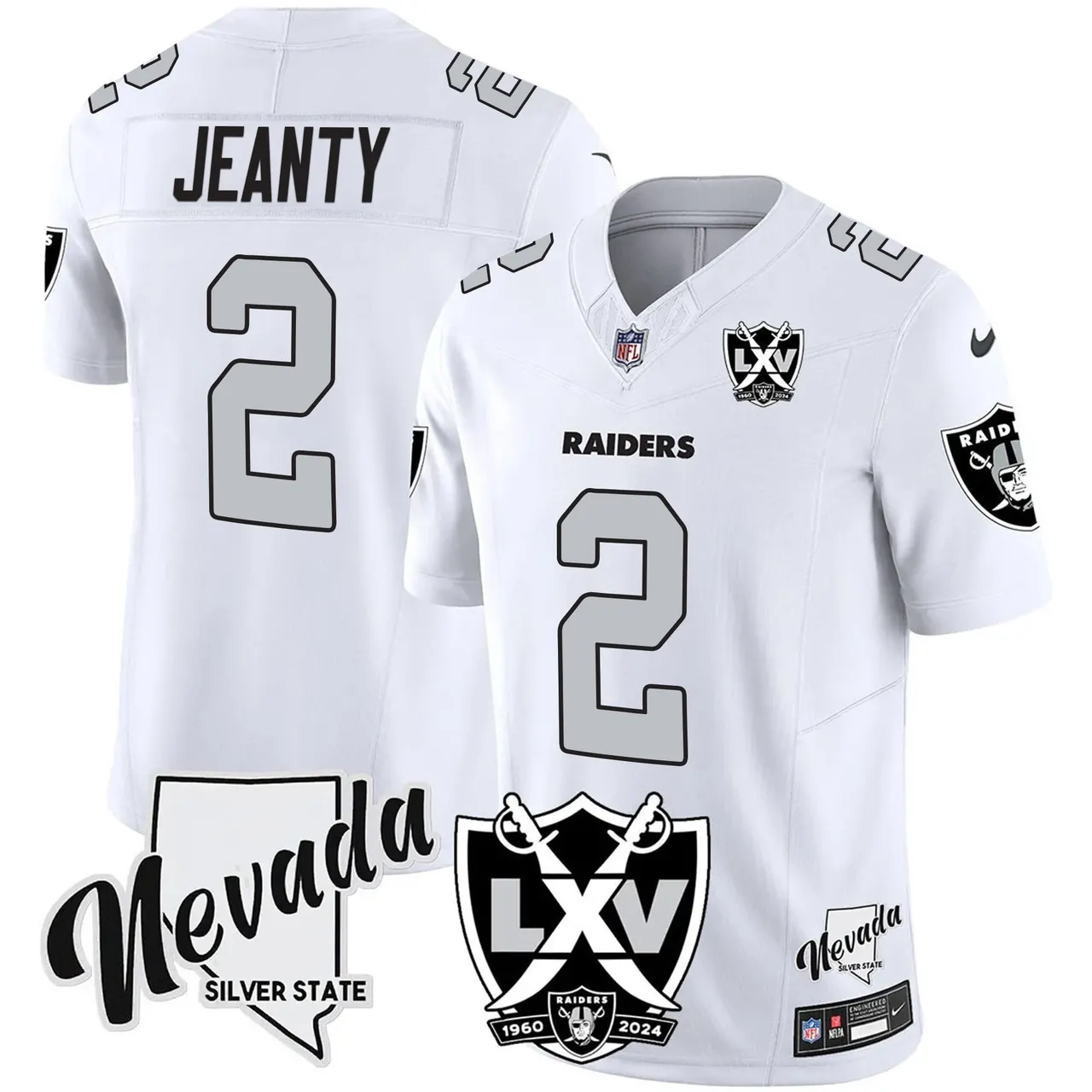 Las Vegas Raiders Nike 2025 65th Anniversary Vapor Limited Stitched Jersey - Black - Image 22
